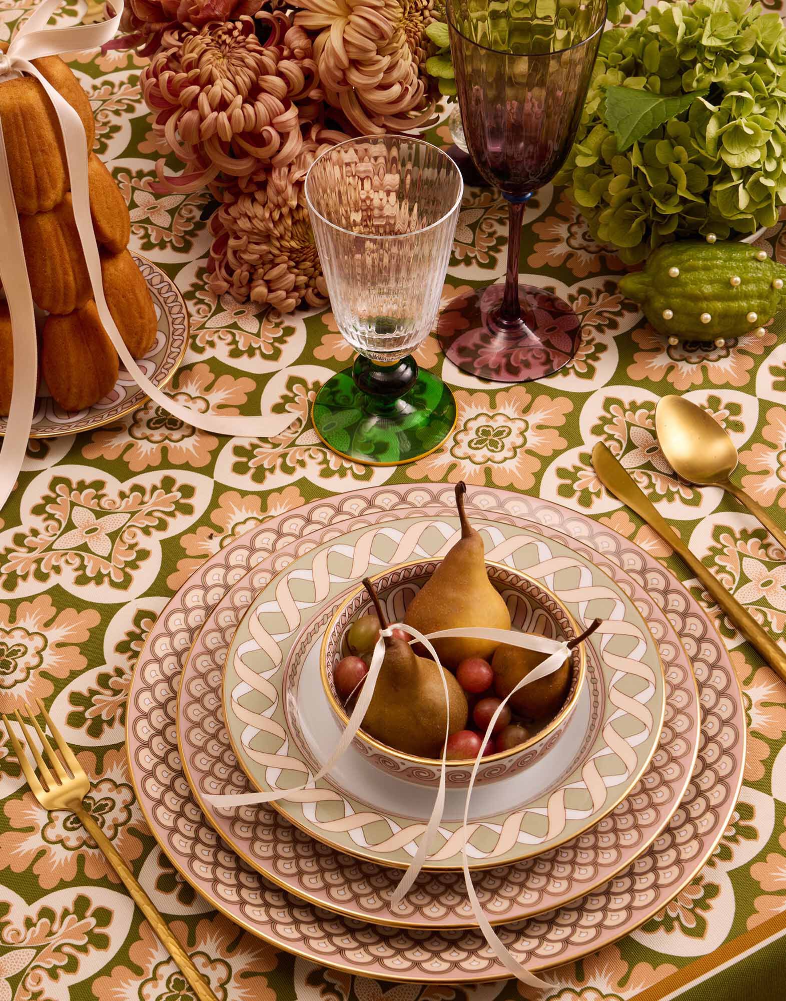 La DoubleJ Soup Plates Set Of 2 Odysseus Pistachio SOU0002CER001ODY01GR10