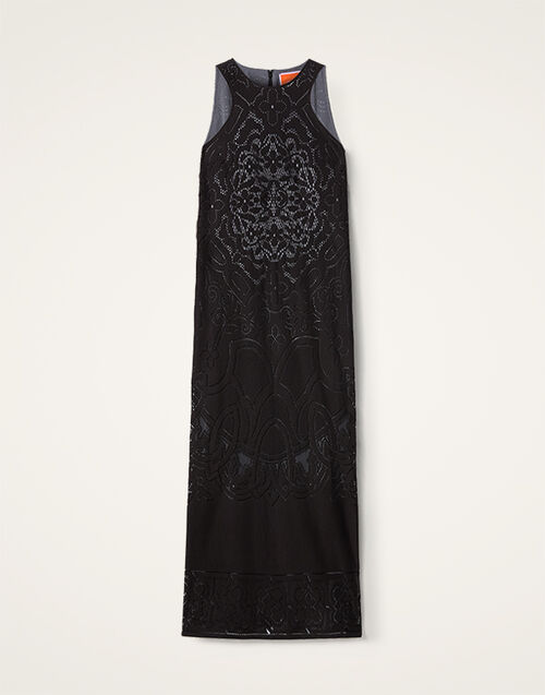 La DoubleJ Lacey Racer Dress Solid Black DRE0802EMB064SOLIDBL01