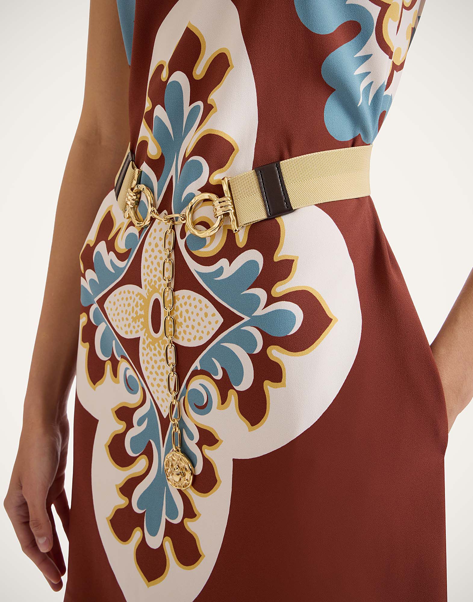 La DoubleJ Medallion Belt Solid Ecru BEL0012BRA003SOLIDBR05