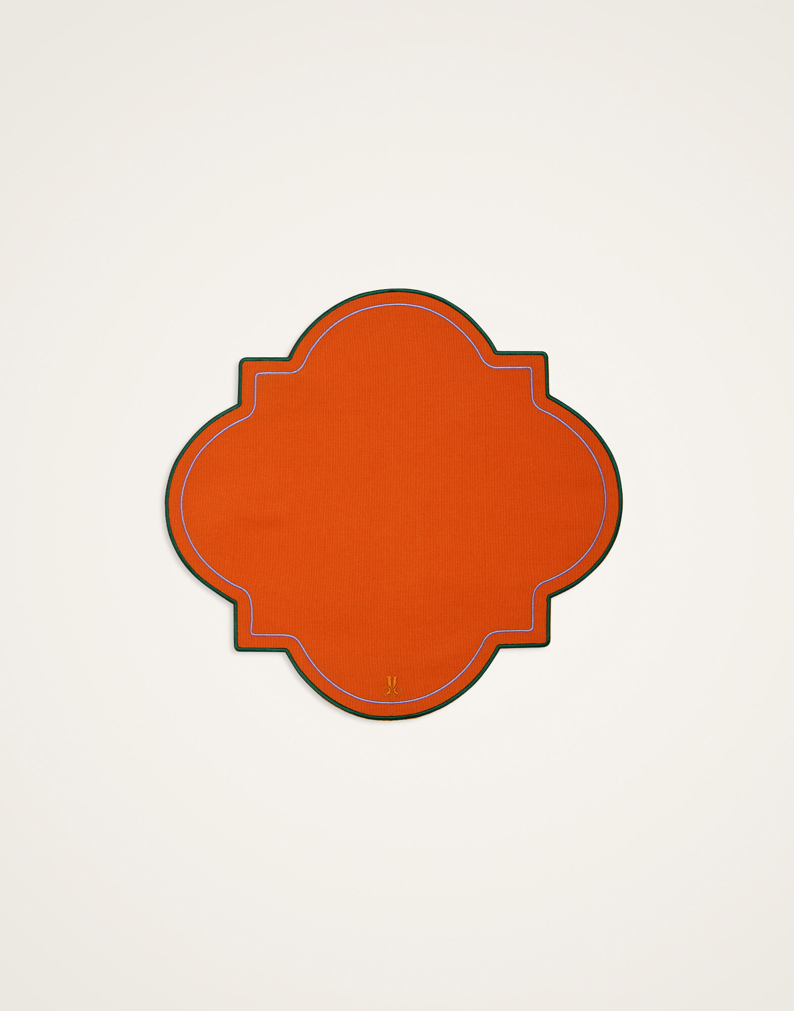 La DoubleJ Medallion Placemats Set Of 2 Solid Orange PMT0028ACR003SOLIDOR02