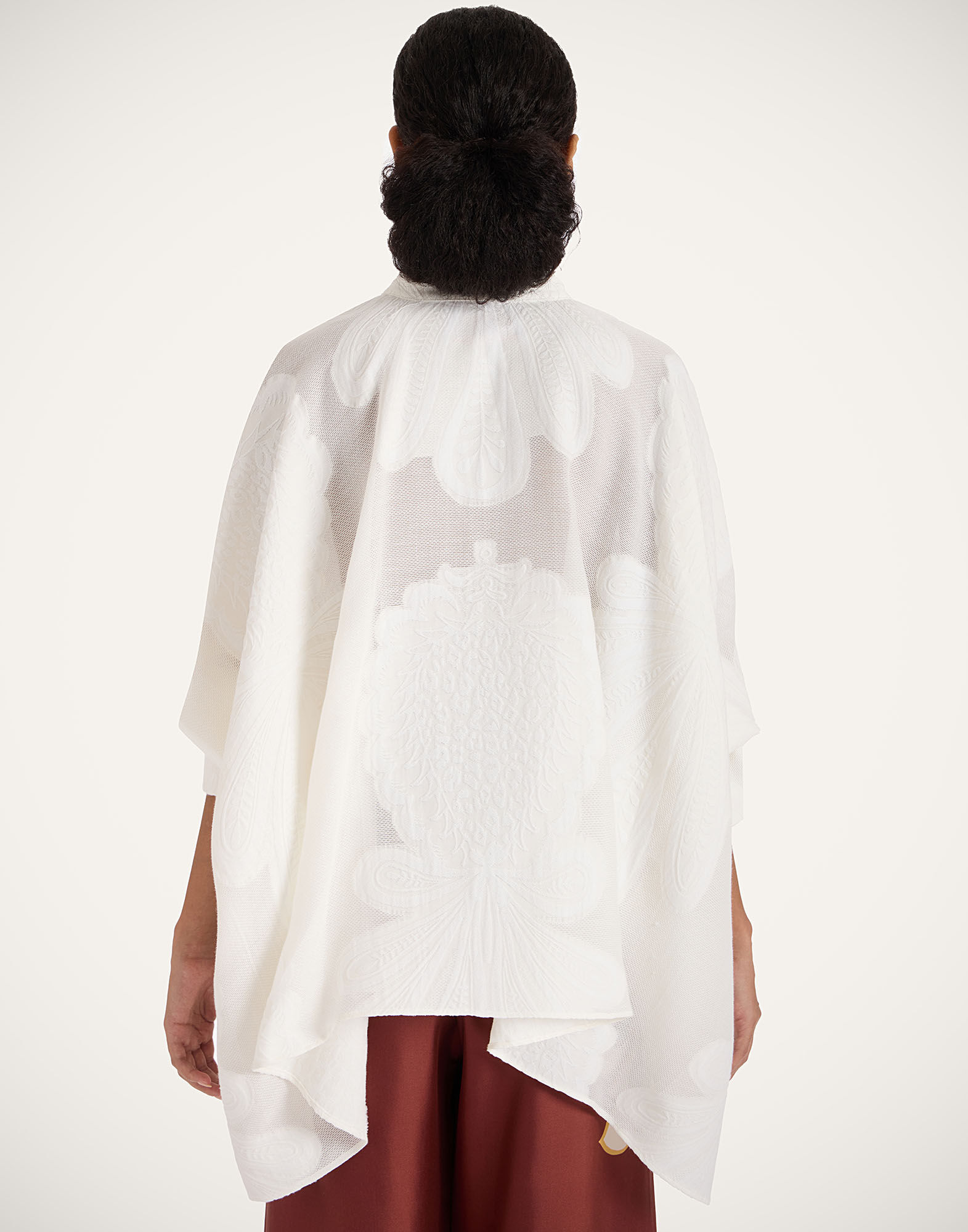 La DoubleJ Foulard Shirt Pineapple Lace SHI0075JCQ046PNP21WH01