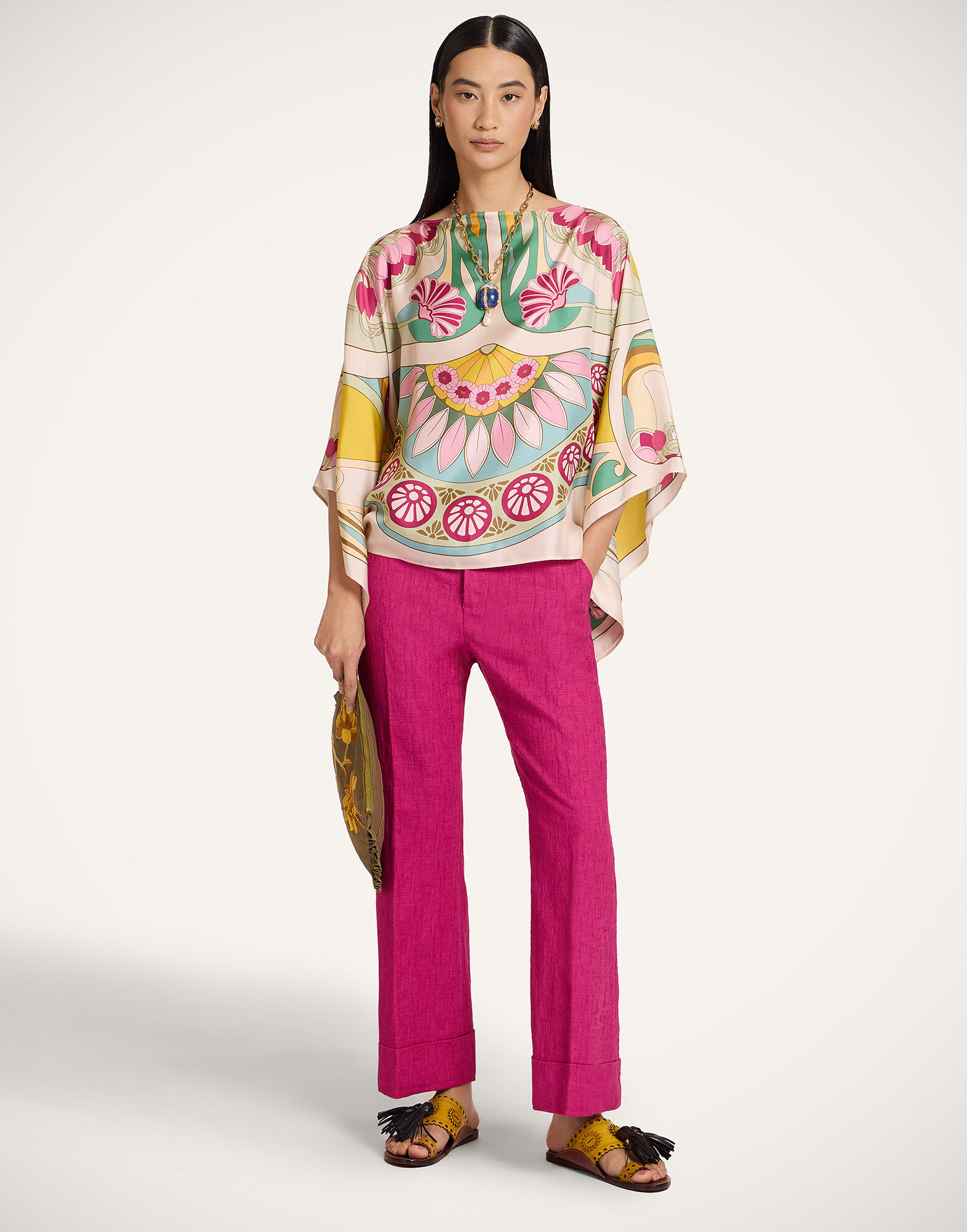 La DoubleJ Hendrix Pants Solid Pink TRO0014COT005SOLIDRE09