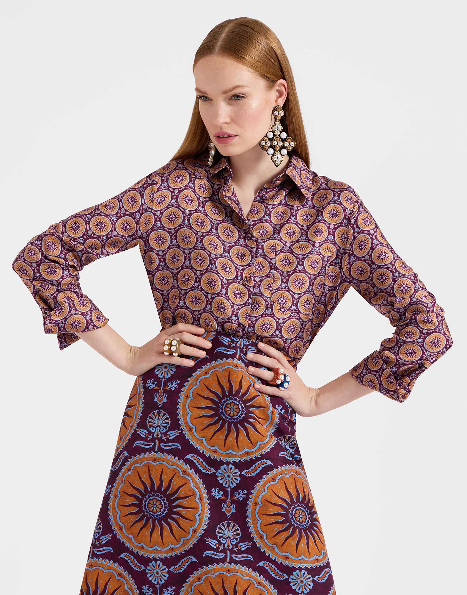 La DoubleJ Boy Shirt Sovereign Mini Purple SHI0001SIL001SOV02PU01