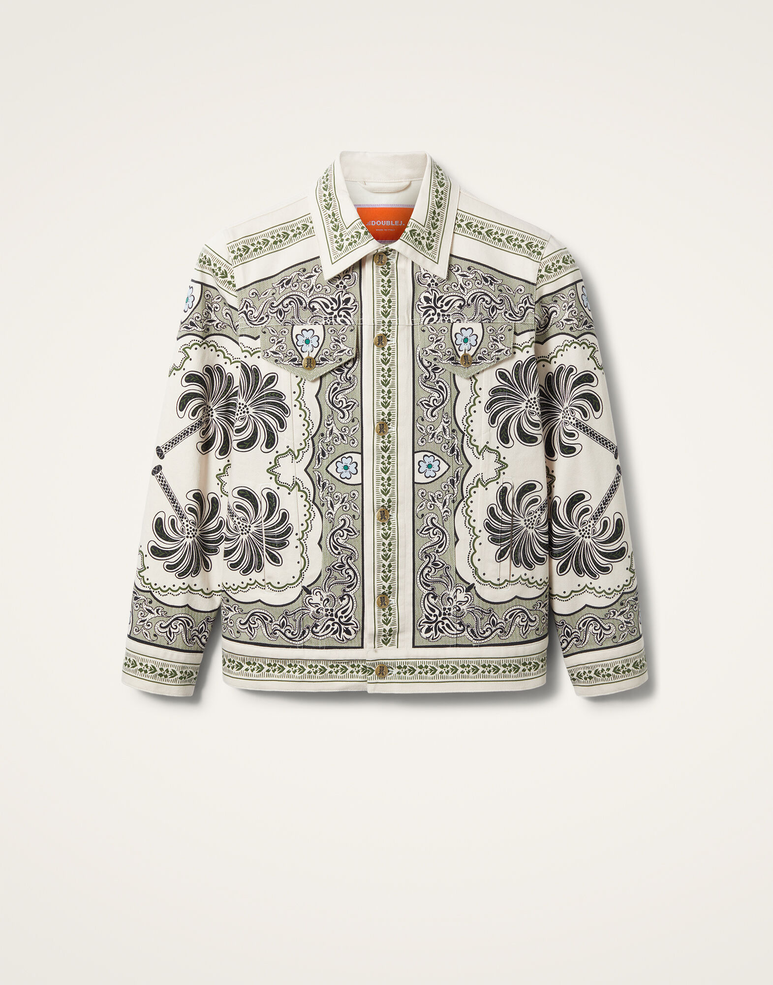 La DoubleJ JJ Jean Jacket Mirage Plac&eacute;e Green JAC0070COT046AGE01GR02