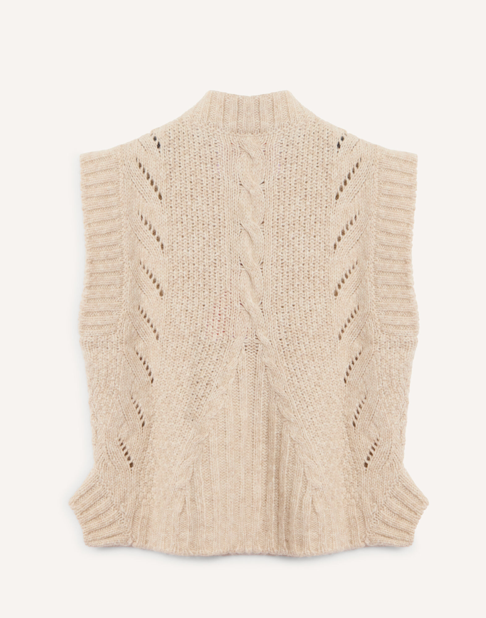 La DoubleJ Cameo Vest Solid Ecru PUL0405KNI215SOLIDBR05