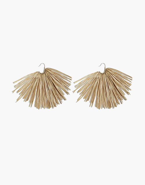 La DoubleJ Fringe Earrings Ecru EAR0029RAF001ECR0001
