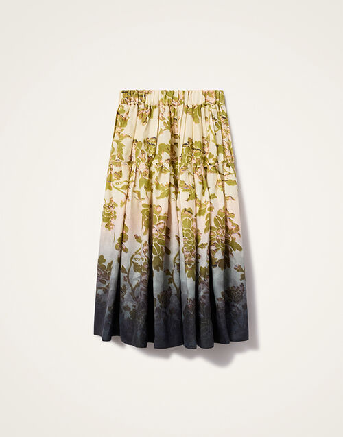 La DoubleJ Gala Skirt Oasis Ombr&eacute; Plac&eacute;e Green & Black SKI0202LIN014OAO01GR02
