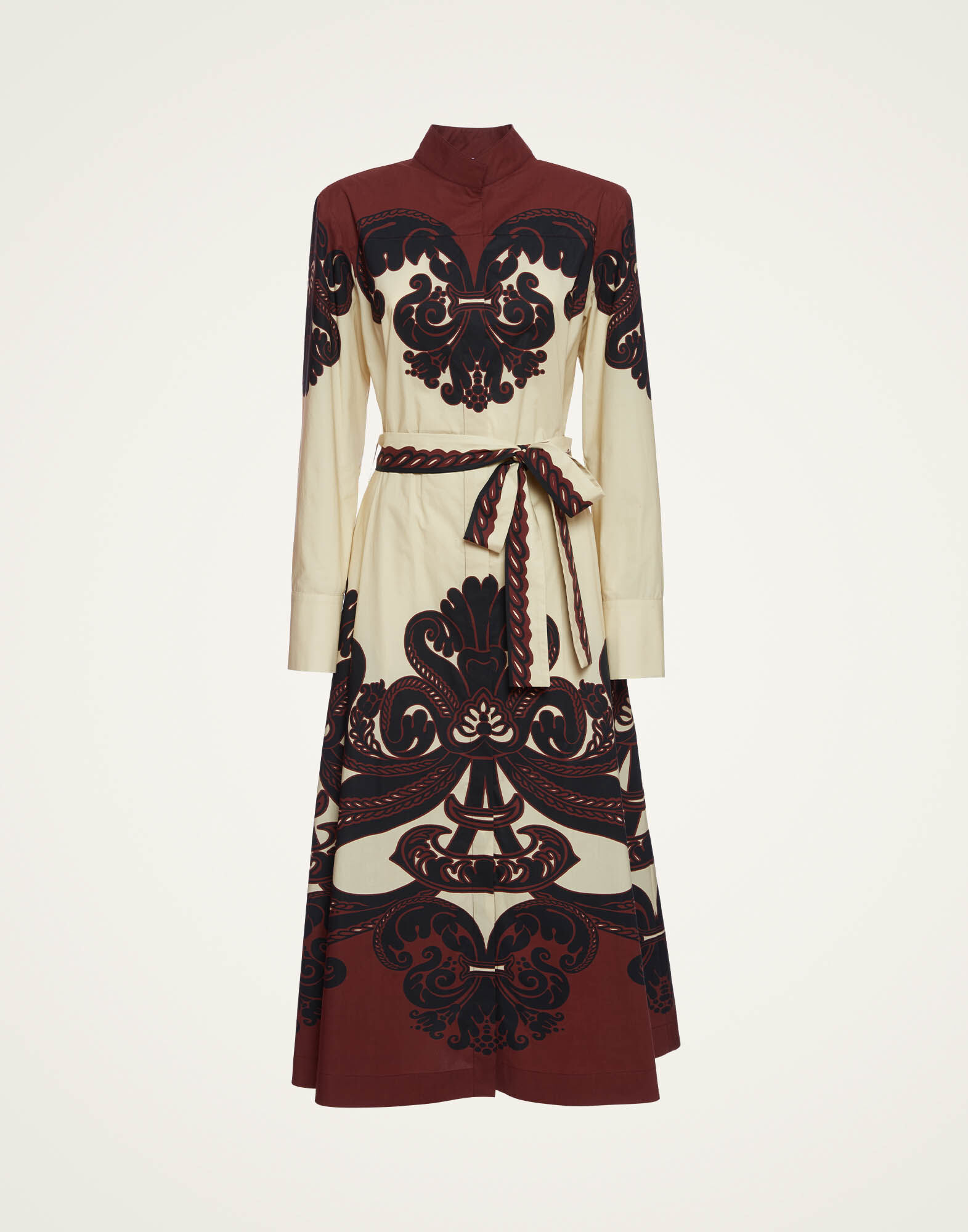 La DoubleJ Sundowner Dress Corsini Plac&eacute;e Cream DRE0459COT015INI02WH03