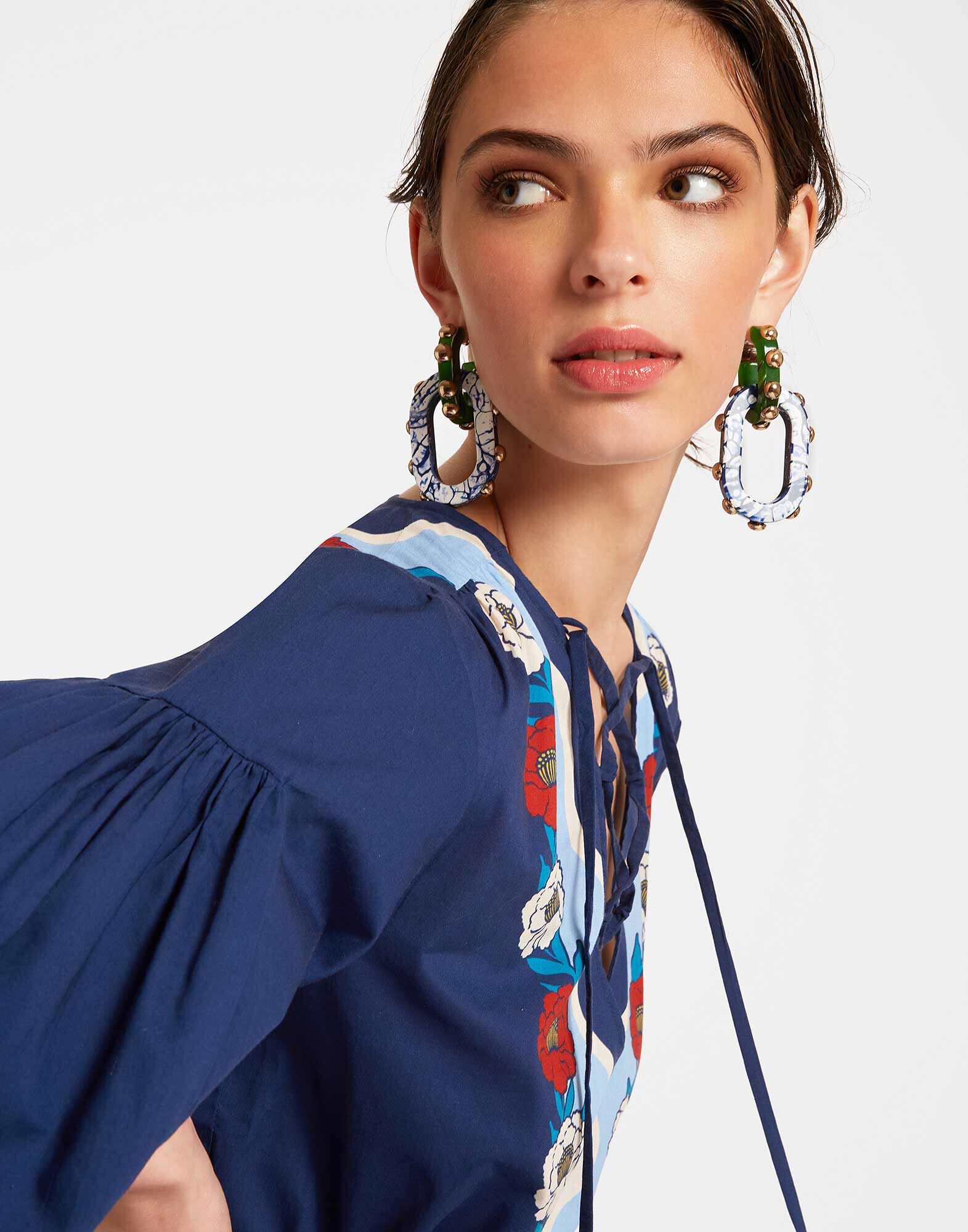 La DoubleJ Viviana Dress Whitsun Plac&eacute;e Blue DRE0716COT056FSK03BU03