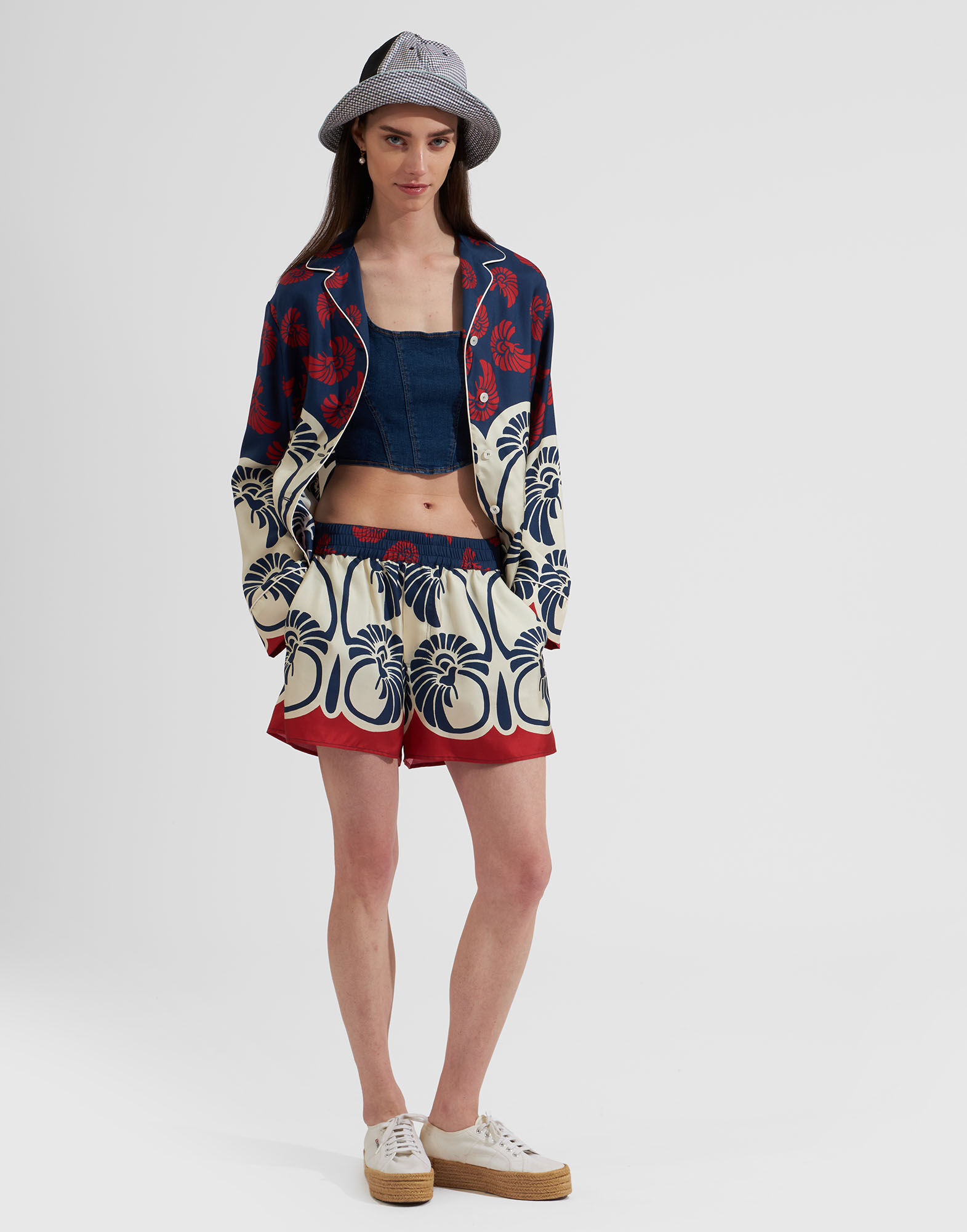 La DoubleJ Hammock Shirt Palmetto Plac&eacute;e SHI0077SIL001PIG01BU06