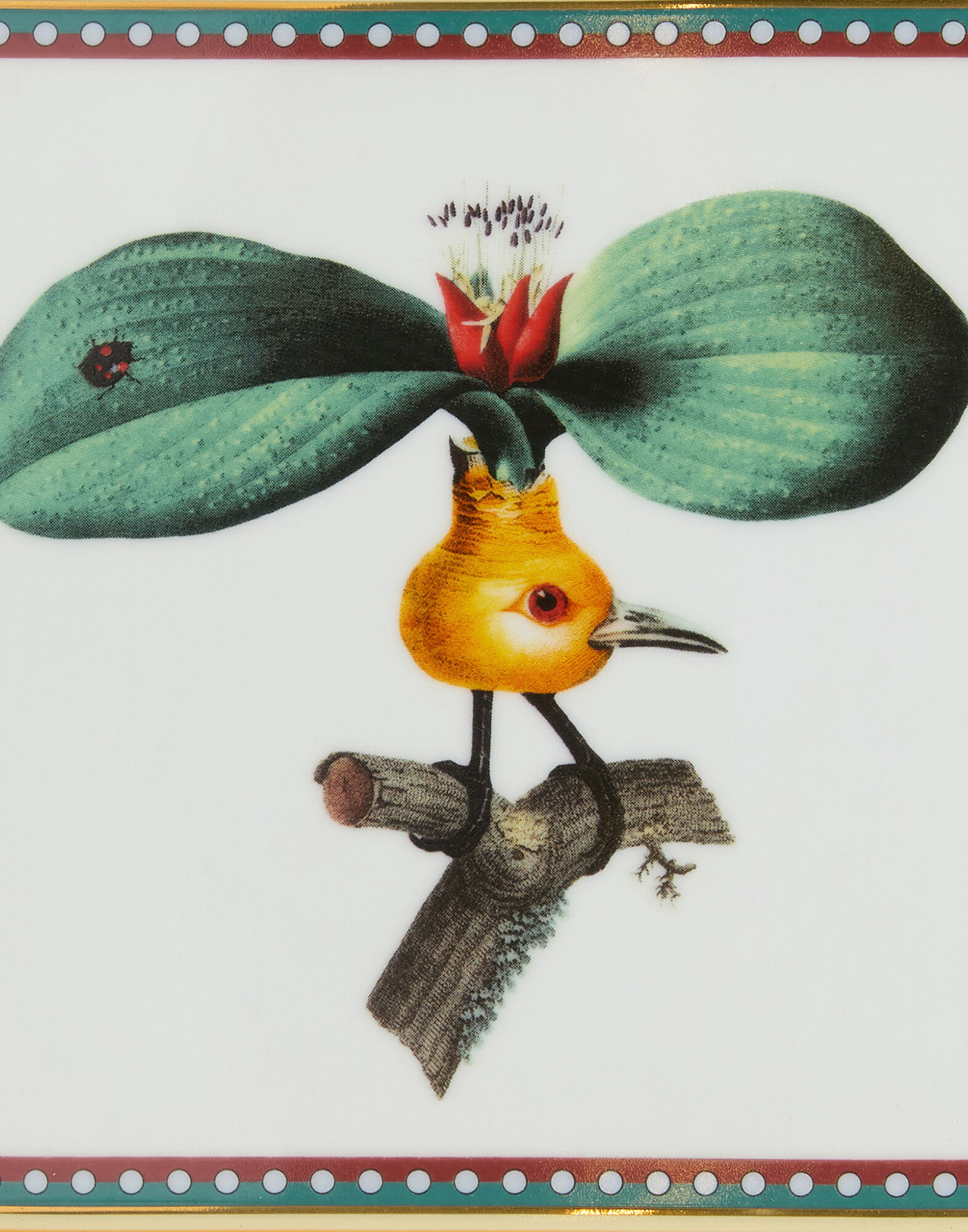 La DoubleJ Trinket Tray Leafflyer Saffron TRI0007CER001LEF01YE09