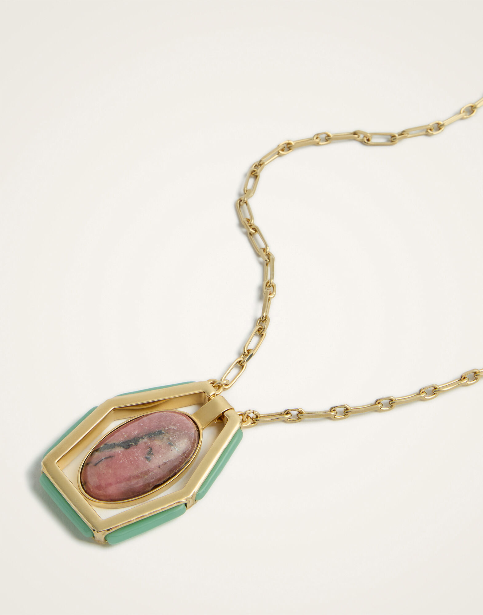 La DoubleJ Power Portal Necklace 24K Gold Plate & Smoky Quartz NEC0055MET001SQZ01YE05