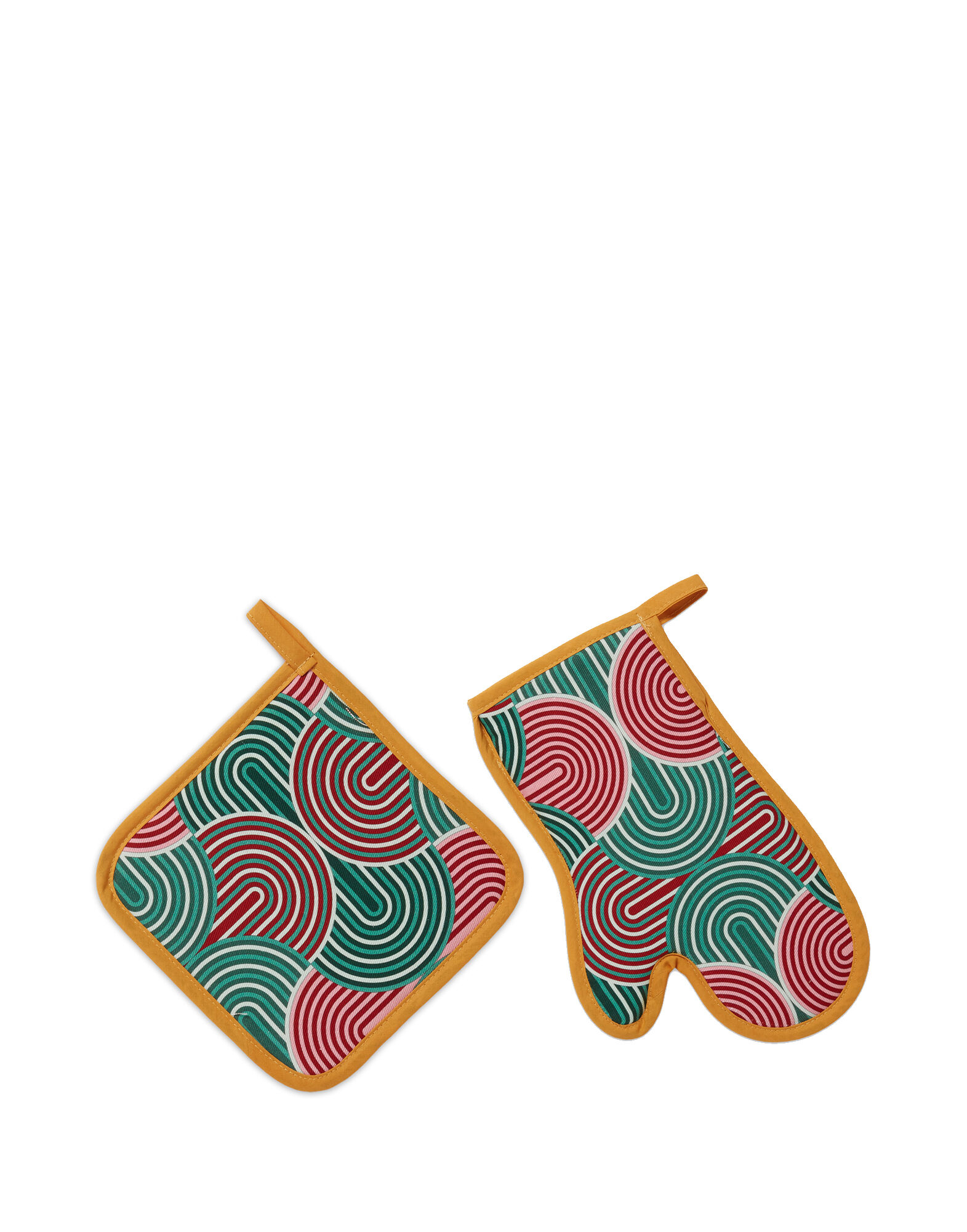 La DoubleJ Oven Glove & Pot Holder Slinky Verde PRE0001COT018SLI0005