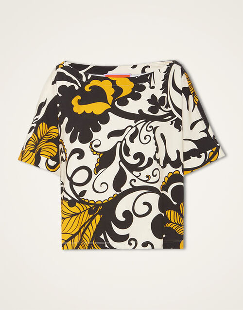 La DoubleJ Meditation Tee Marea Black & White TSH0055JER020MRE01BL03