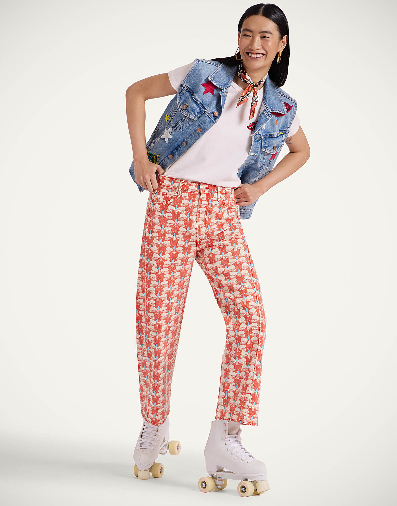 La DoubleJ The Half Pipe Jeans Pull My Petaltail Orange TRO0169DEN012PET03OR02