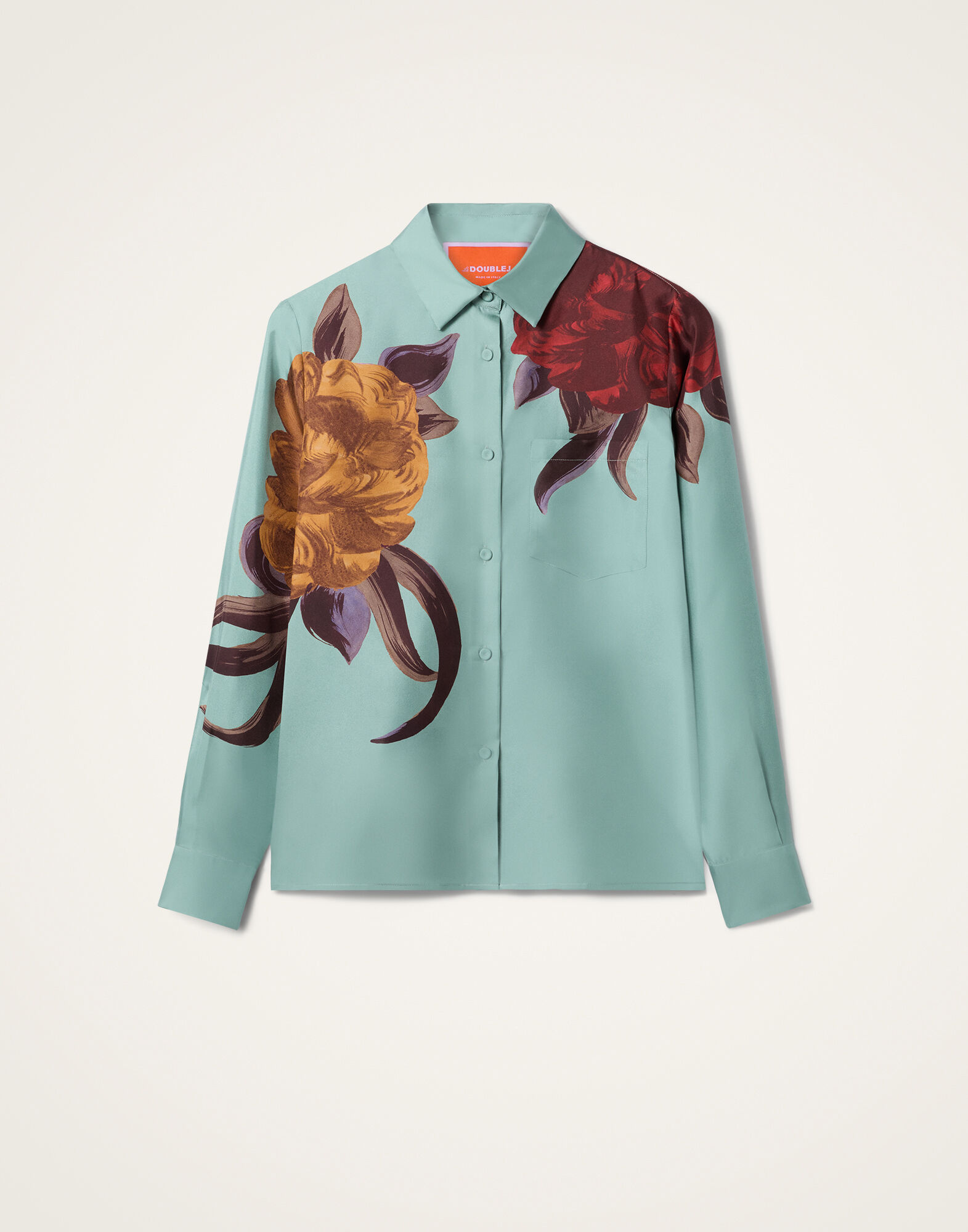 La DoubleJ Boy Shirt Peony Plac&eacute;e Light Blue SHI0040SIL001PEO06BU01