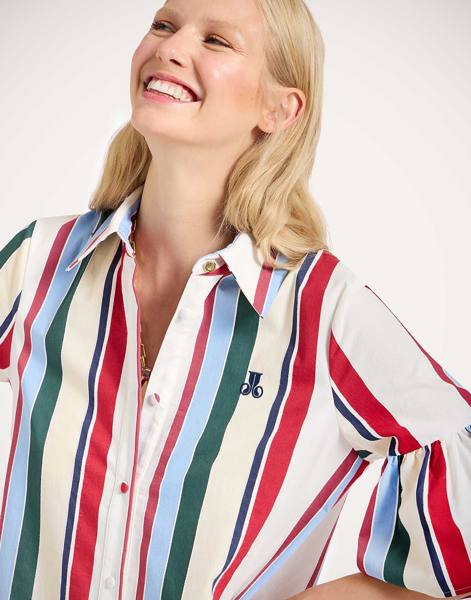 La DoubleJ Choux Dress Stripes Multicolor DRE0193JCQ106STR05MU01