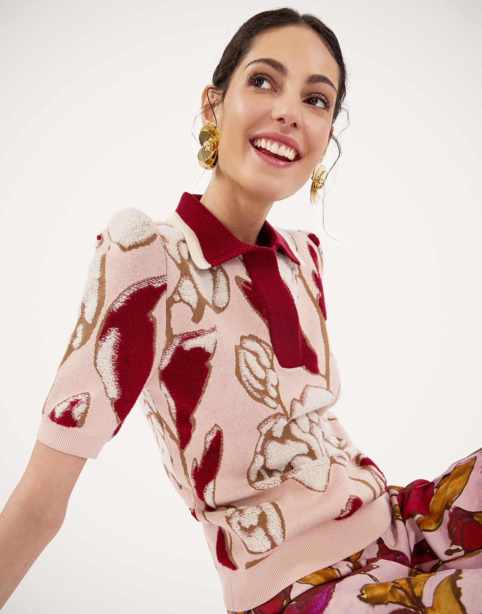 La DoubleJ Pumped Up Polo Multicolor Light Pink PUL0338KNI189VA440PI02