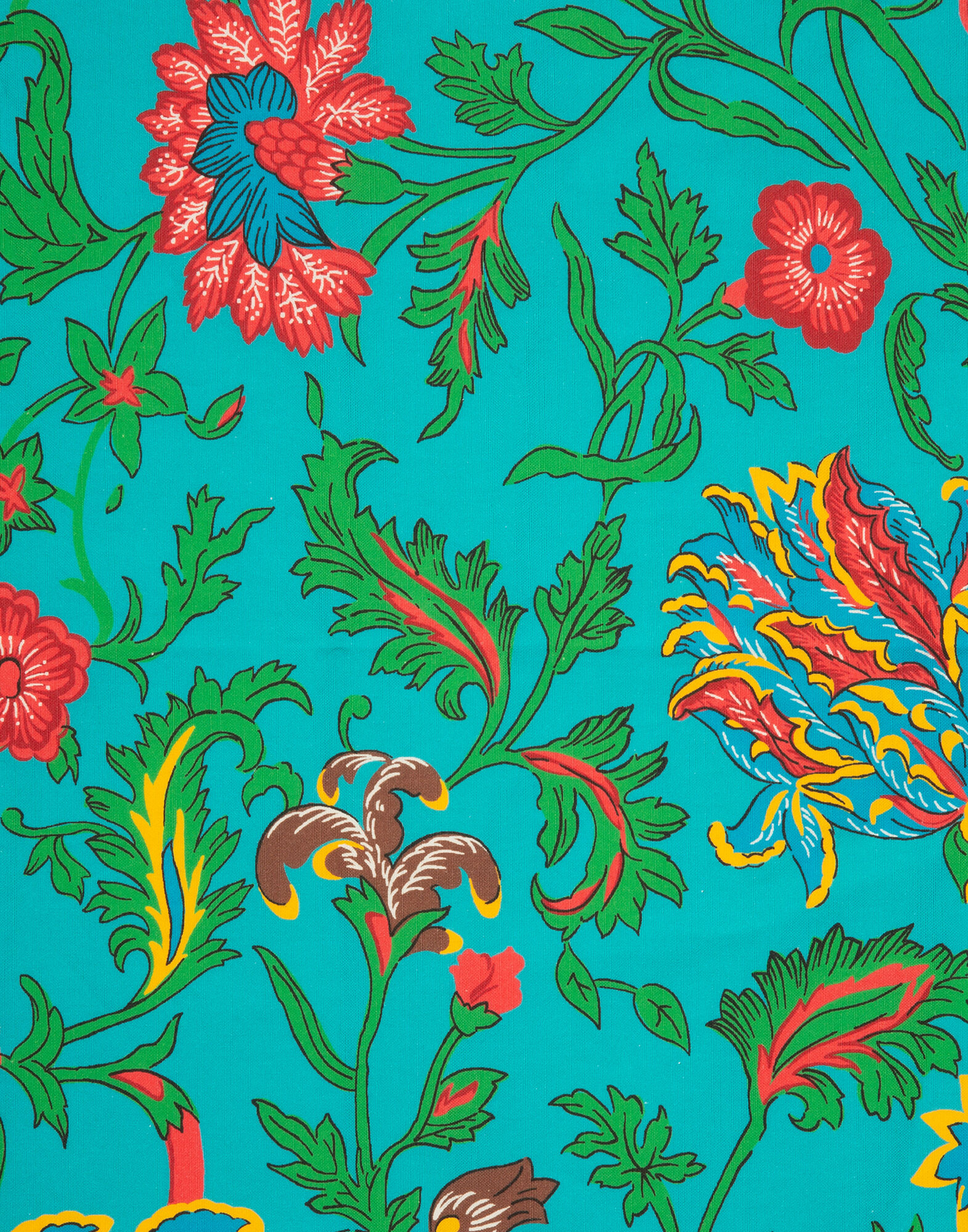 La DoubleJ Dishtowel Dragon Flower Turchese DST0001COT019DRA0005