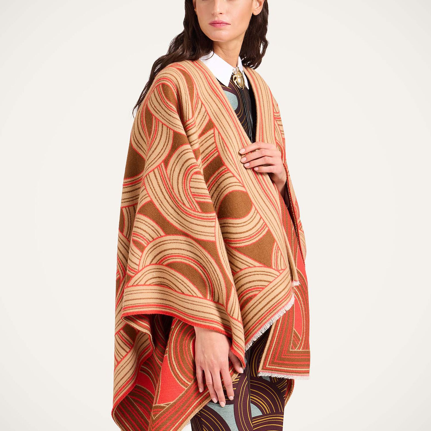 La Doublej Soul Poncho In Brown