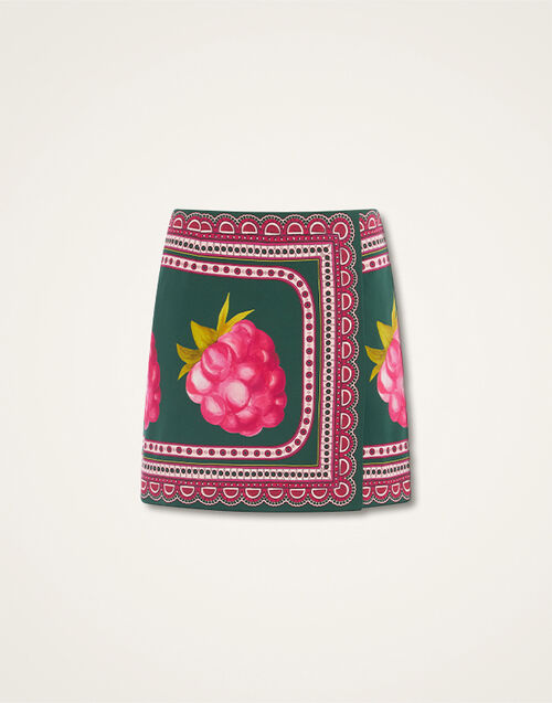 La DoubleJ Foulard Mini Skirt Lampone Placée Emerald SKI0110VIS011FMB06GR04