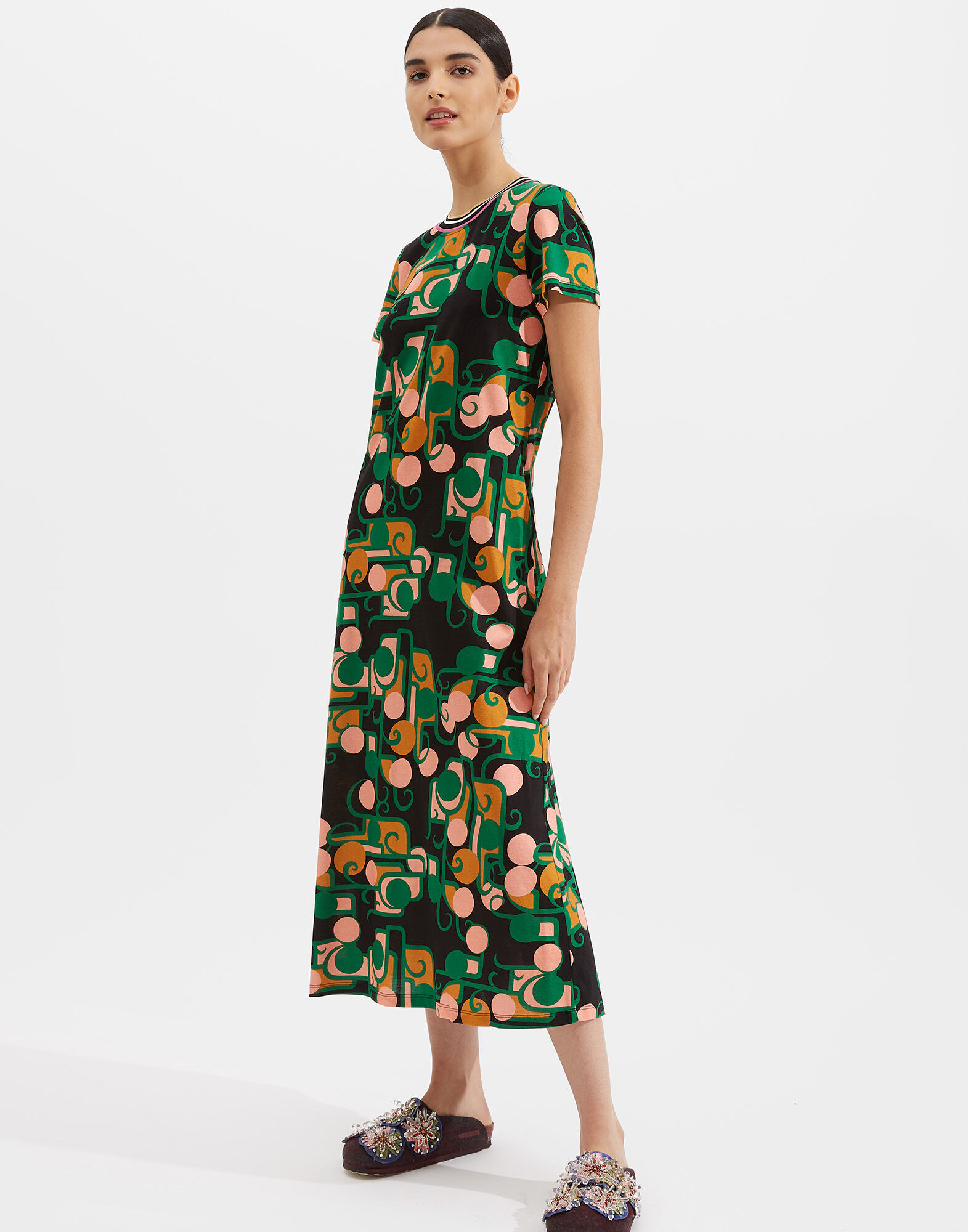 La DoubleJ Sporty Swing Dress Deco DRE0247JER002DEC0001