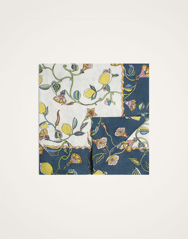 La DoubleJ Large Tablecloth Borboni Plac&eacute;e White TBC0018LIN008BRN14WH01