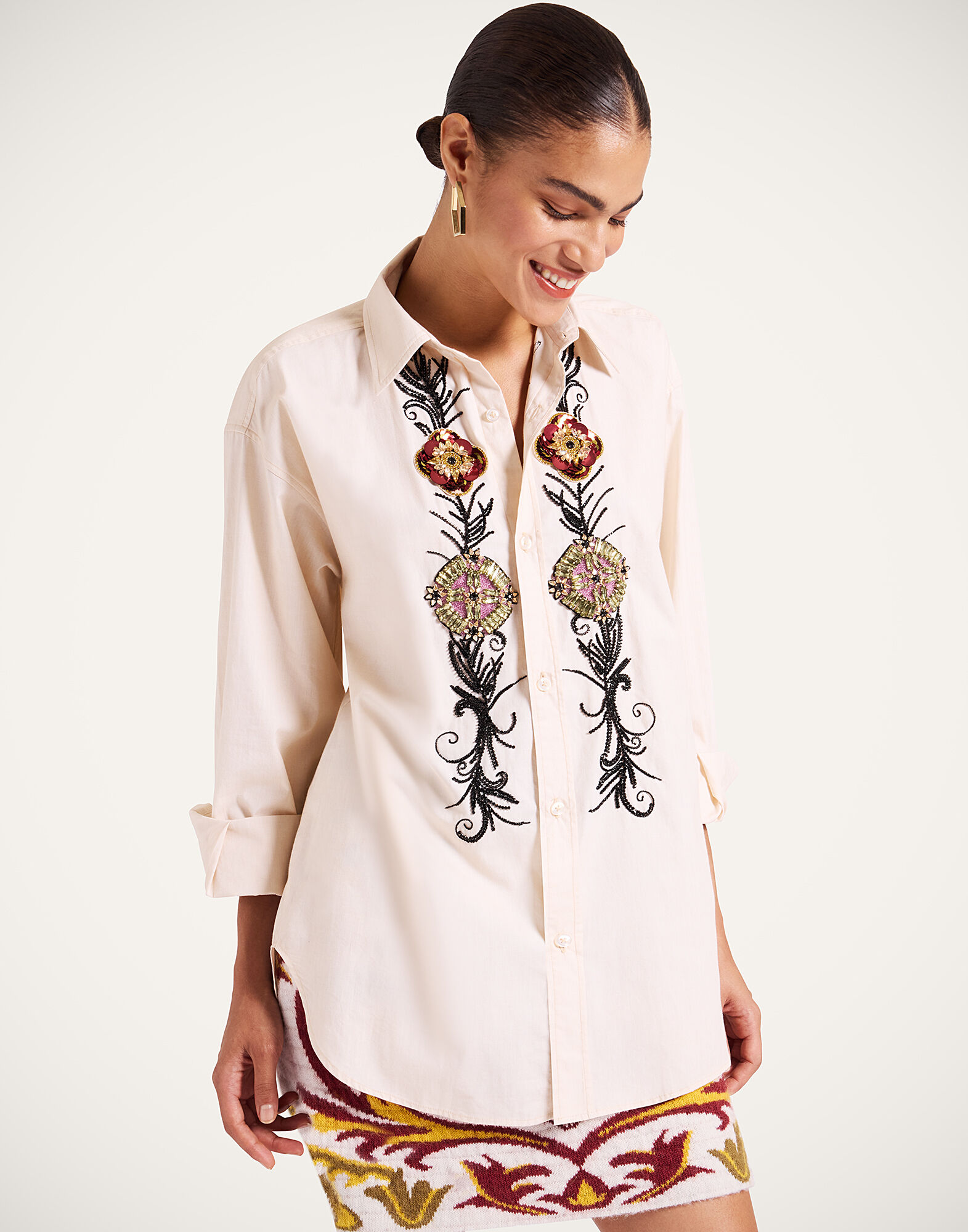 La DoubleJ Better Than Your Boyfriend's Shirt Solid Pale Pink SHI0148COT082NUC05PI02