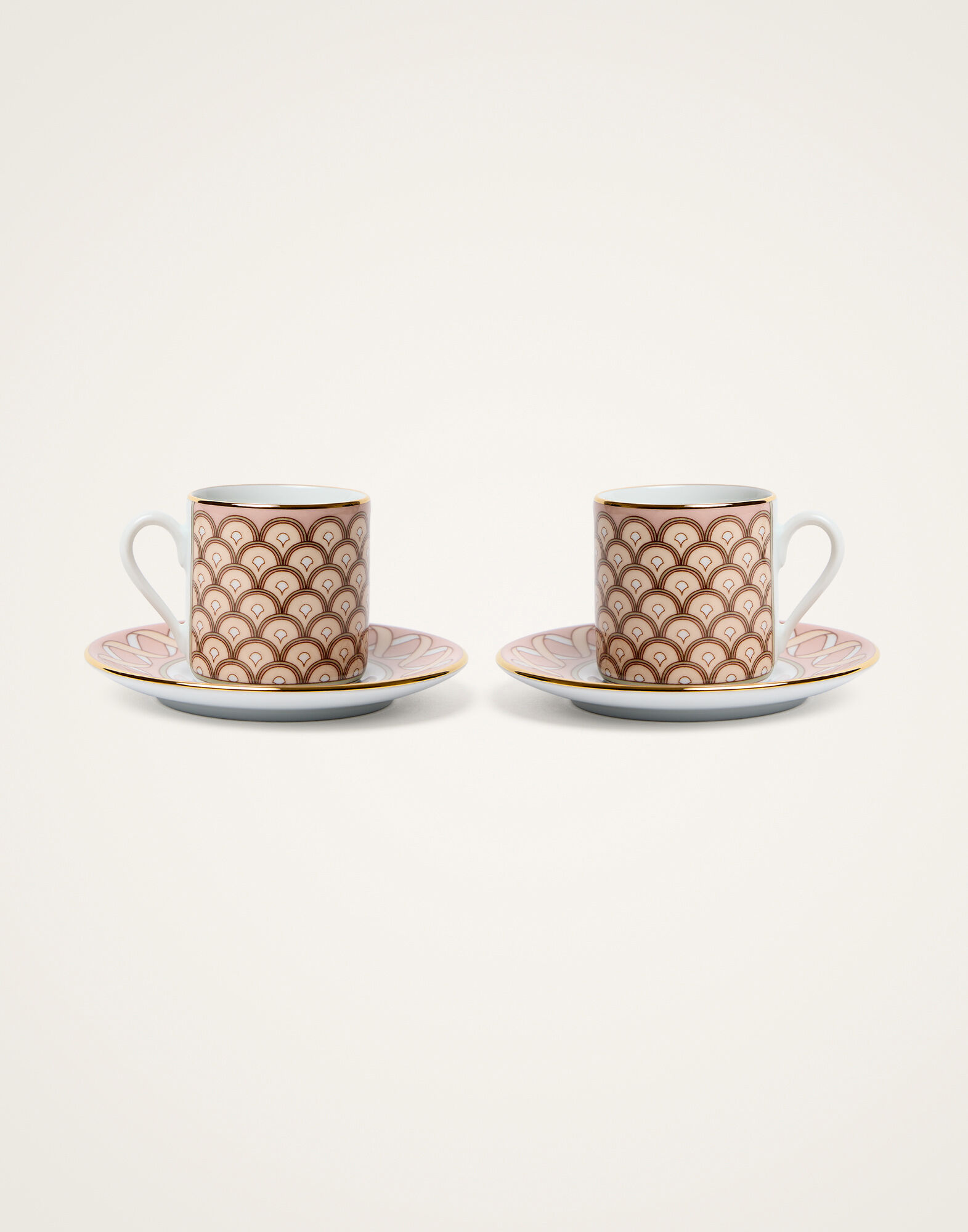 La DoubleJ Impero Espresso Cup Set Of 2 Odysseus Dusty Pink CUP0011CER001ODY01PI10