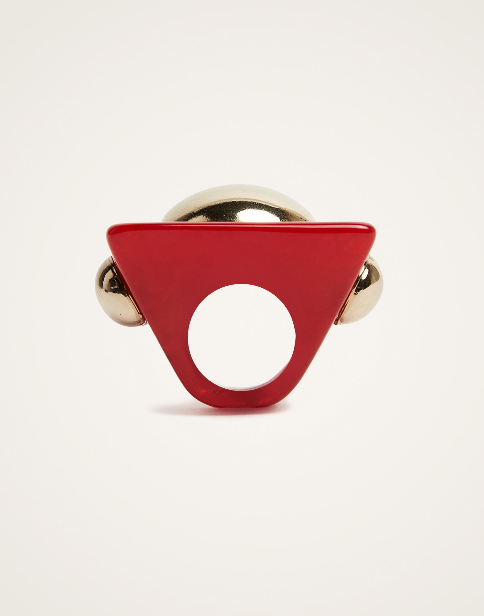 La DoubleJ Hathor Square Ring Red RIN0003POL005SOLIDRE01