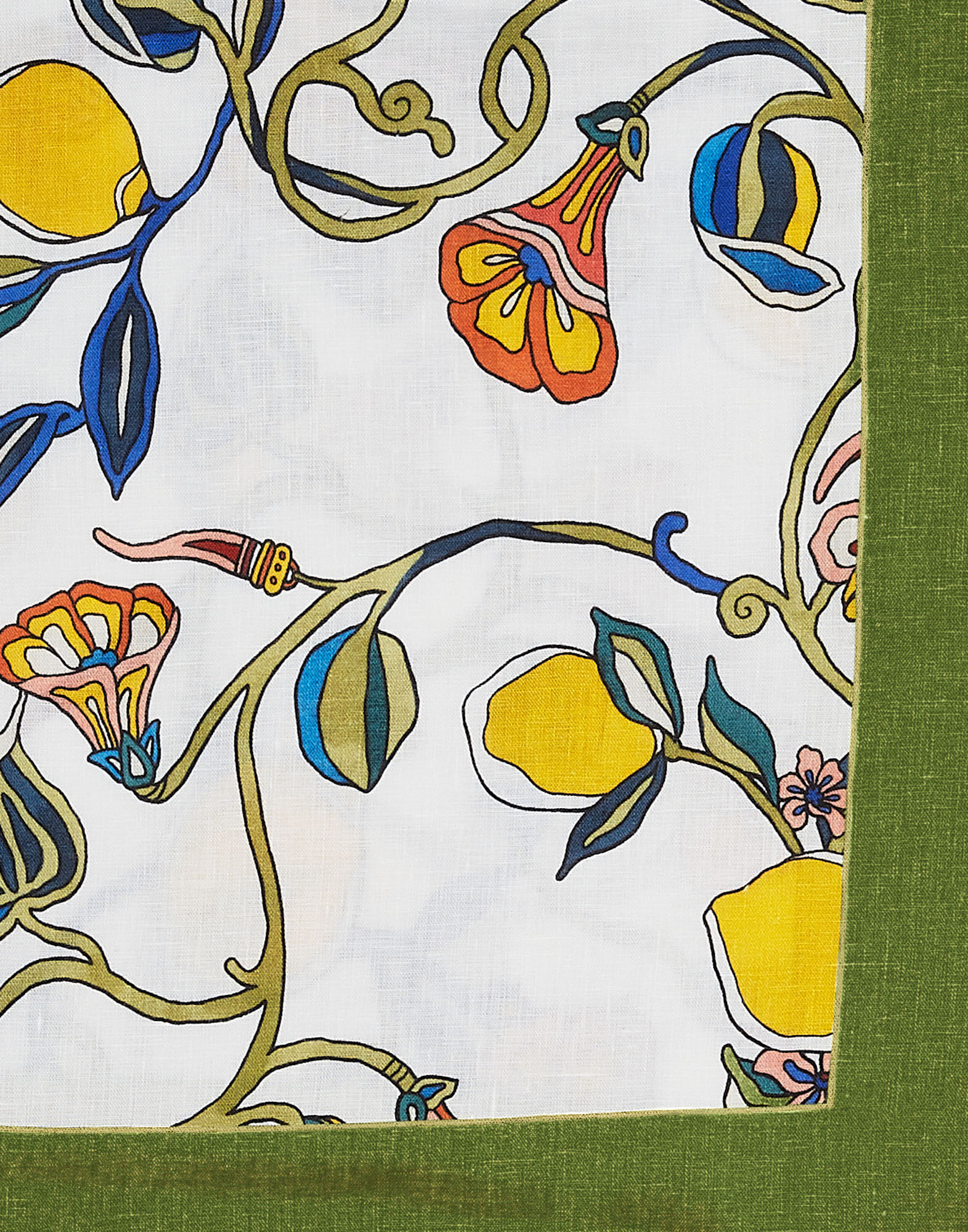 La DoubleJ Large Tablecloth Borboni White TBC0003LIN001BRN0005