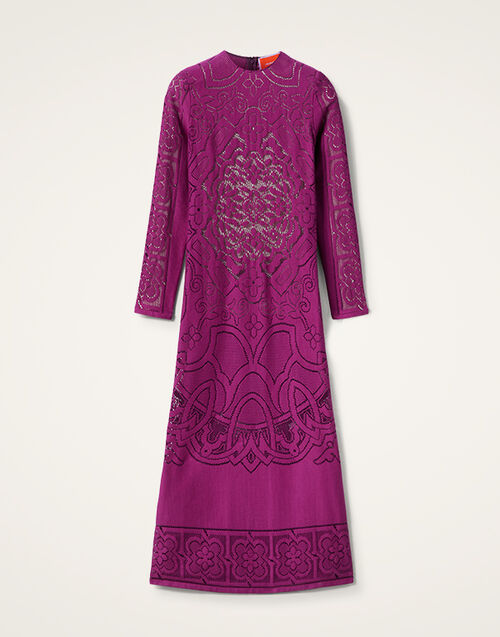 La DoubleJ Lacey Swing Dress Solid Purple DRE0418EMB102SOLIDPU01