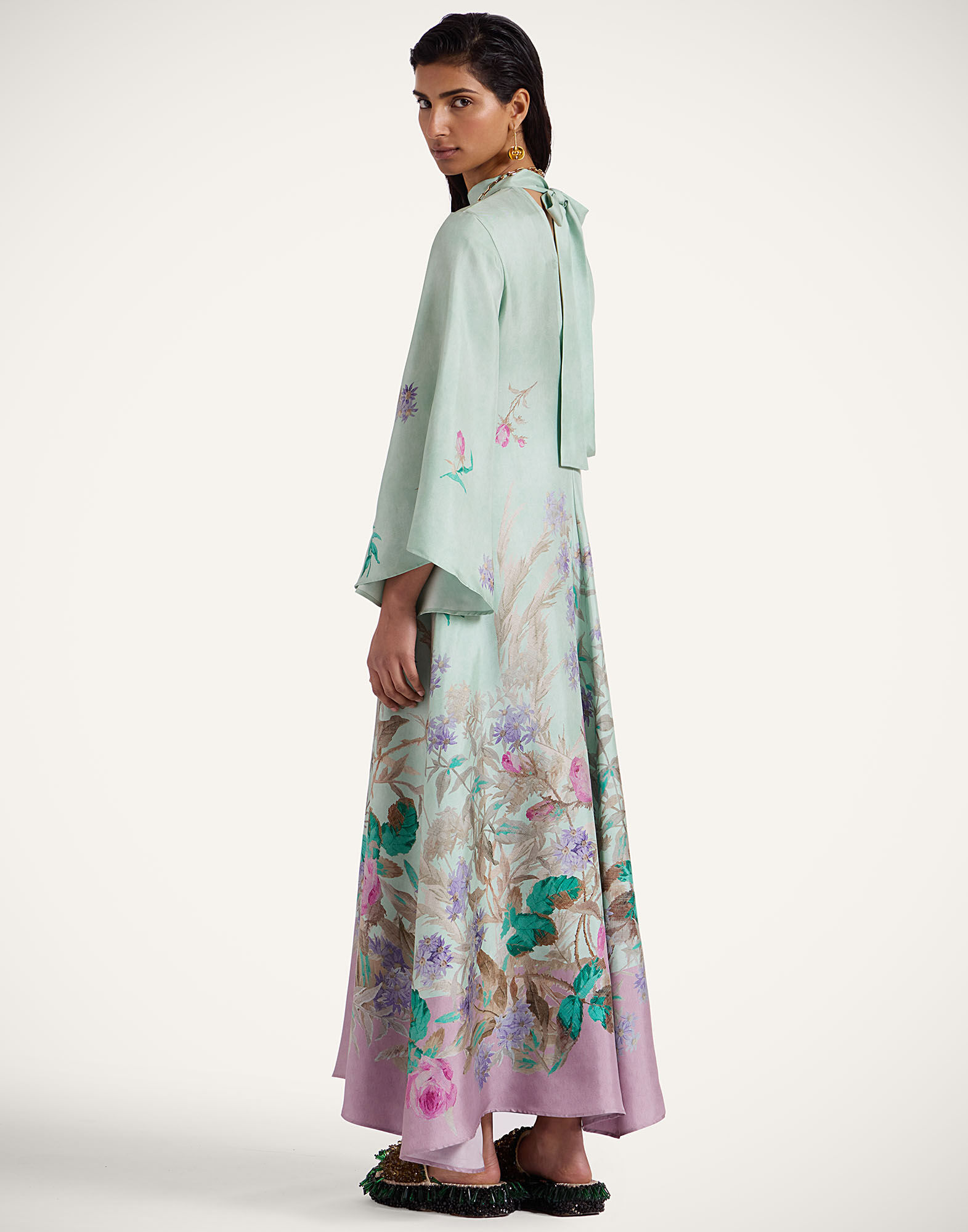 La DoubleJ Magnifico Dress Heath Plac&eacute;e Mint DRE0232SIL001HEA03GR11