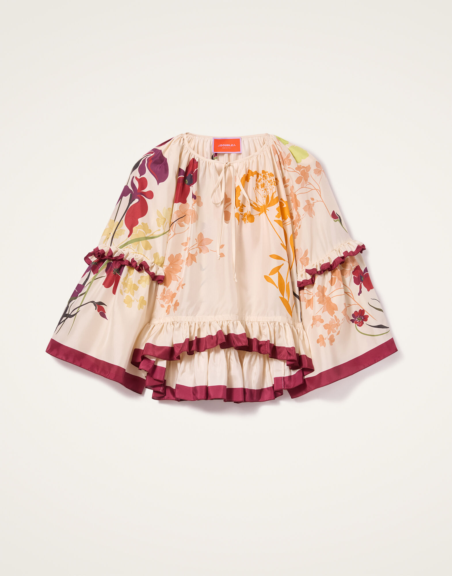 La DoubleJ Boho Blouse Corsage Plac&eacute;e Ivory TOP0132SIL009CRS01WH04