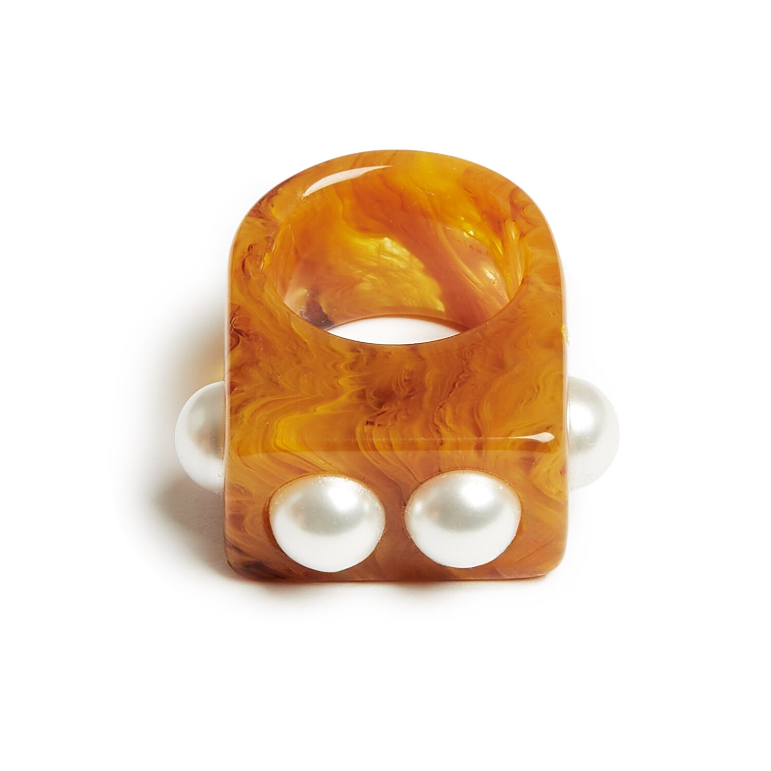 La Doublej Nefertiti Ring In Solid Rust