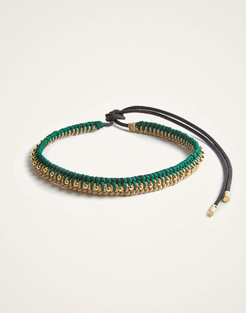 La DoubleJ Better Together Belt Bicolor Emerald & Ivory BEL0011ROP001VA355GR04