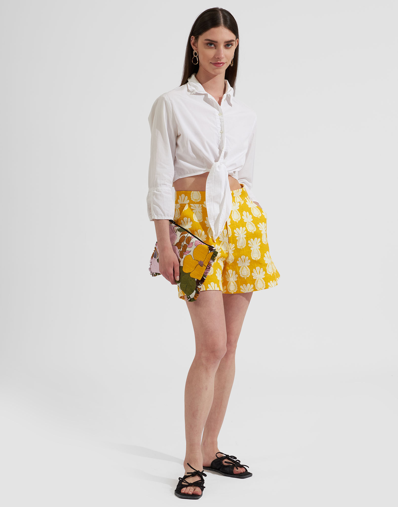 LaDoubleJ Good Butt Shorts Pineapple TRO0010COT005PNP0003