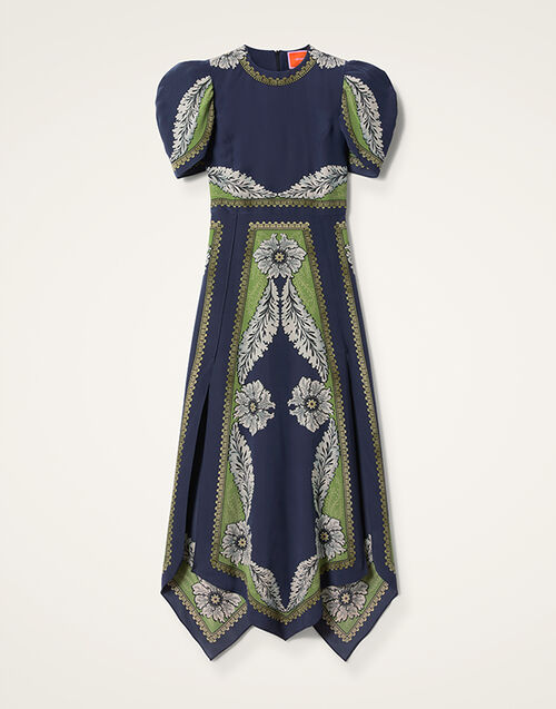 La DoubleJ Cherie Scarf Dress Bounty Plac&eacute;e Navy DRE0936CRE002BOU01BU06