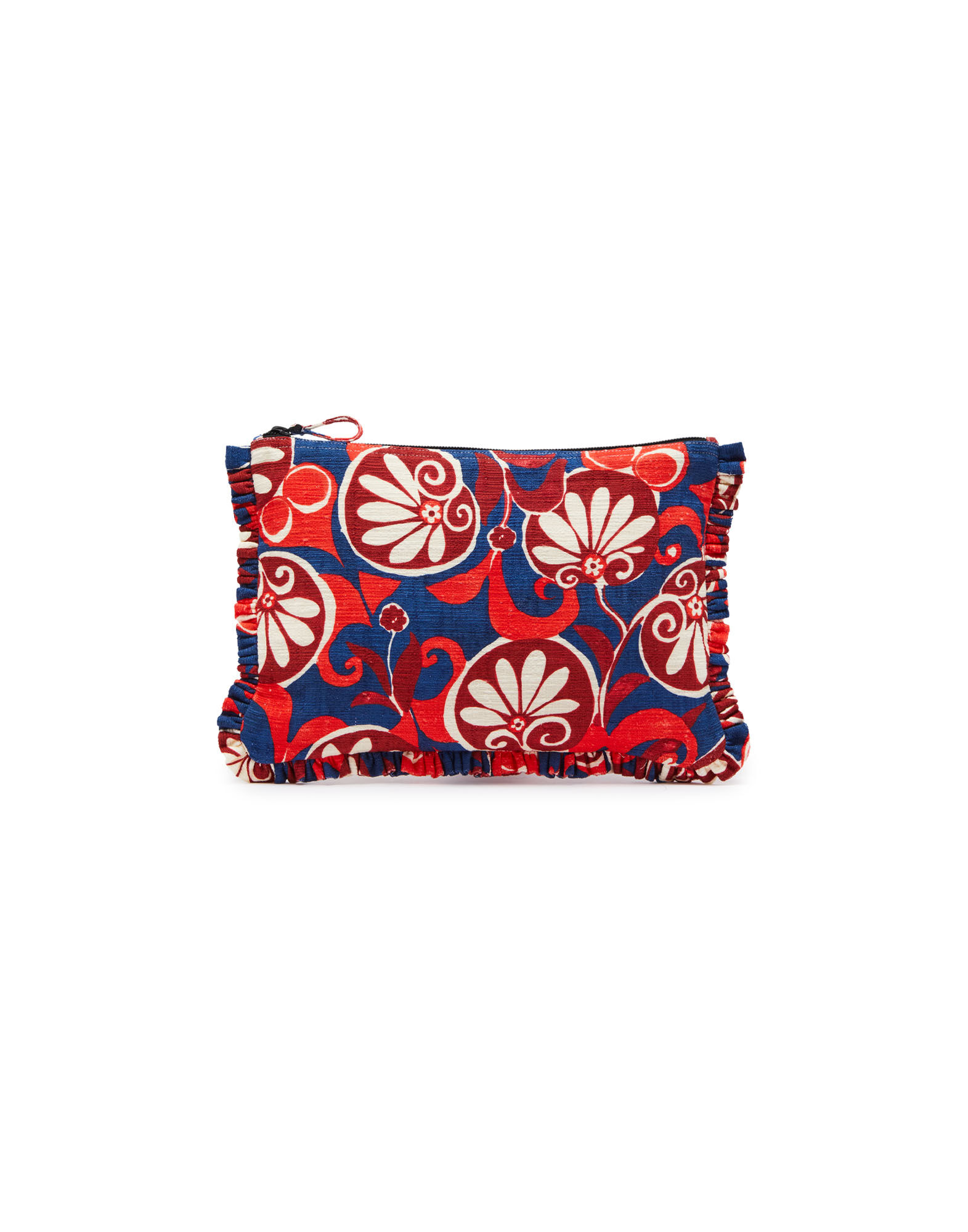 La DoubleJ Hand Pochette Moonflower Navy BAG0002COT005MOO01BU06