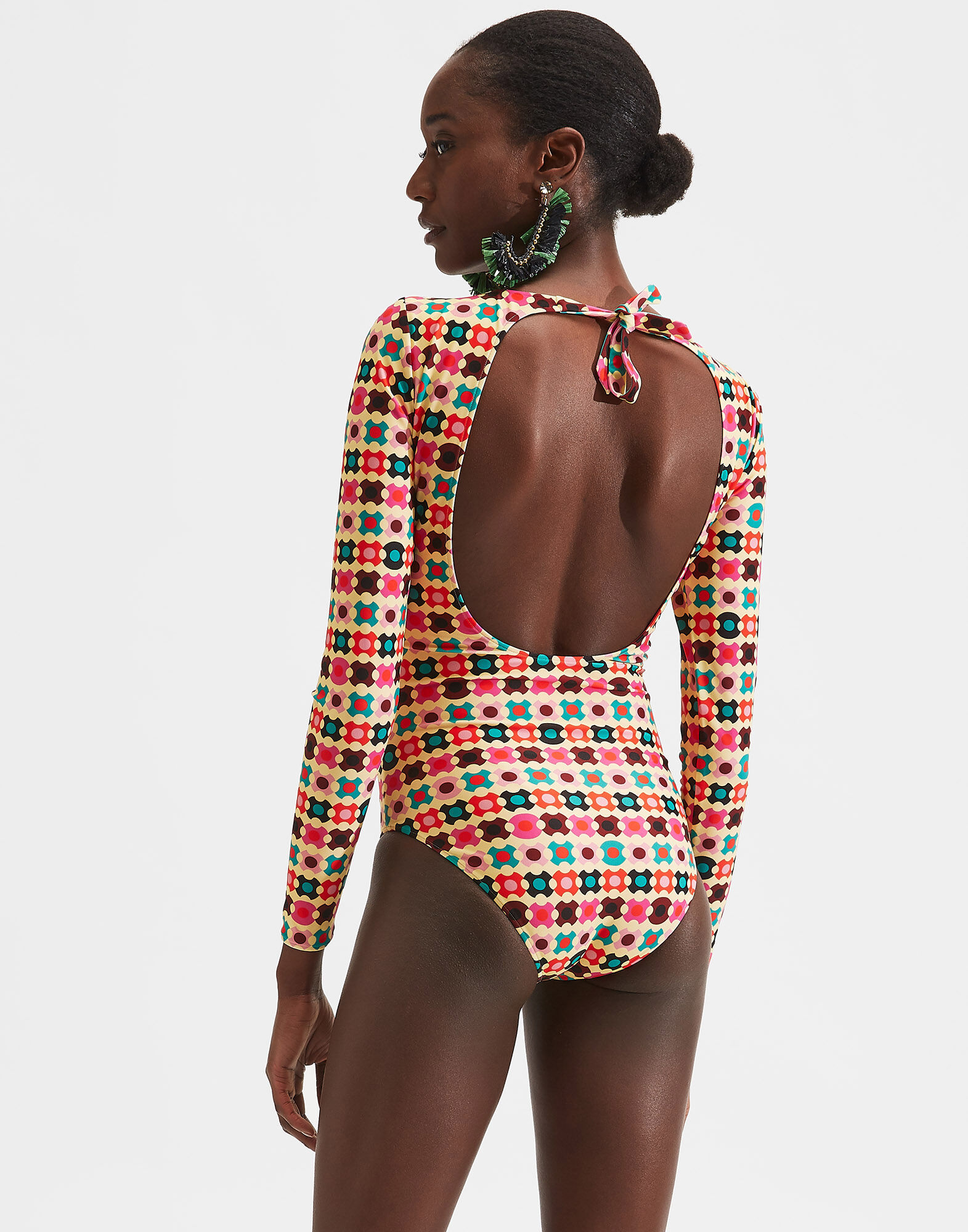 LaDoubleJ Surf Suit Groovy Dot Giallo SWI0001LYC001GRO0004