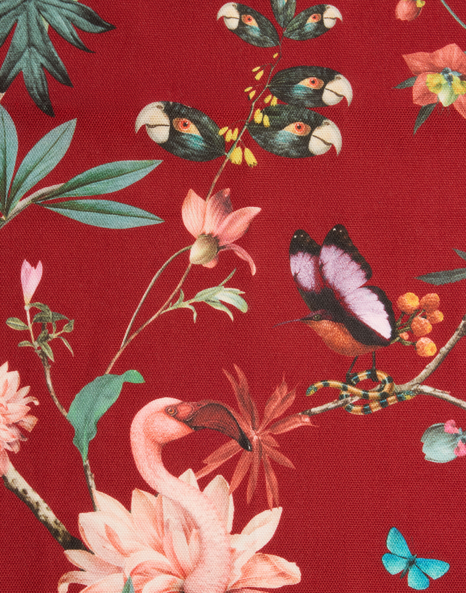 La DoubleJ Large Napkins Set Of 2 Fantastic Creatures Bordeaux NAP0017COT073FCR01RE02