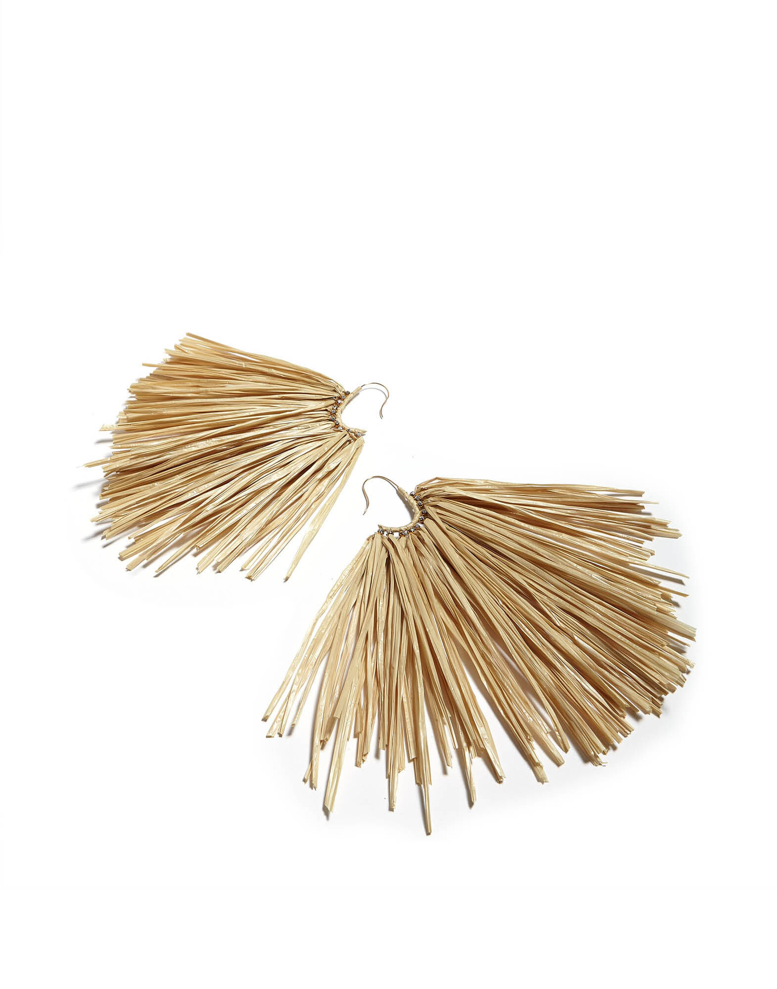 La DoubleJ Fringe Earrings Ecru EAR0029RAF001ECR0001