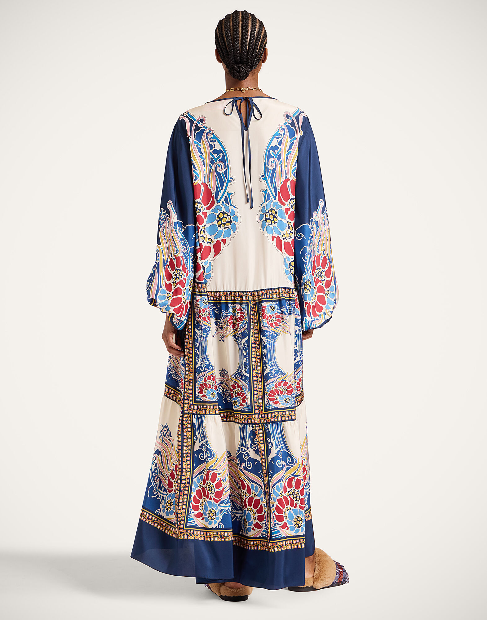 La DoubleJ Vesta Dress Lemuria Plac&eacute;e Blue DRE0302SIL009LEM02BU03