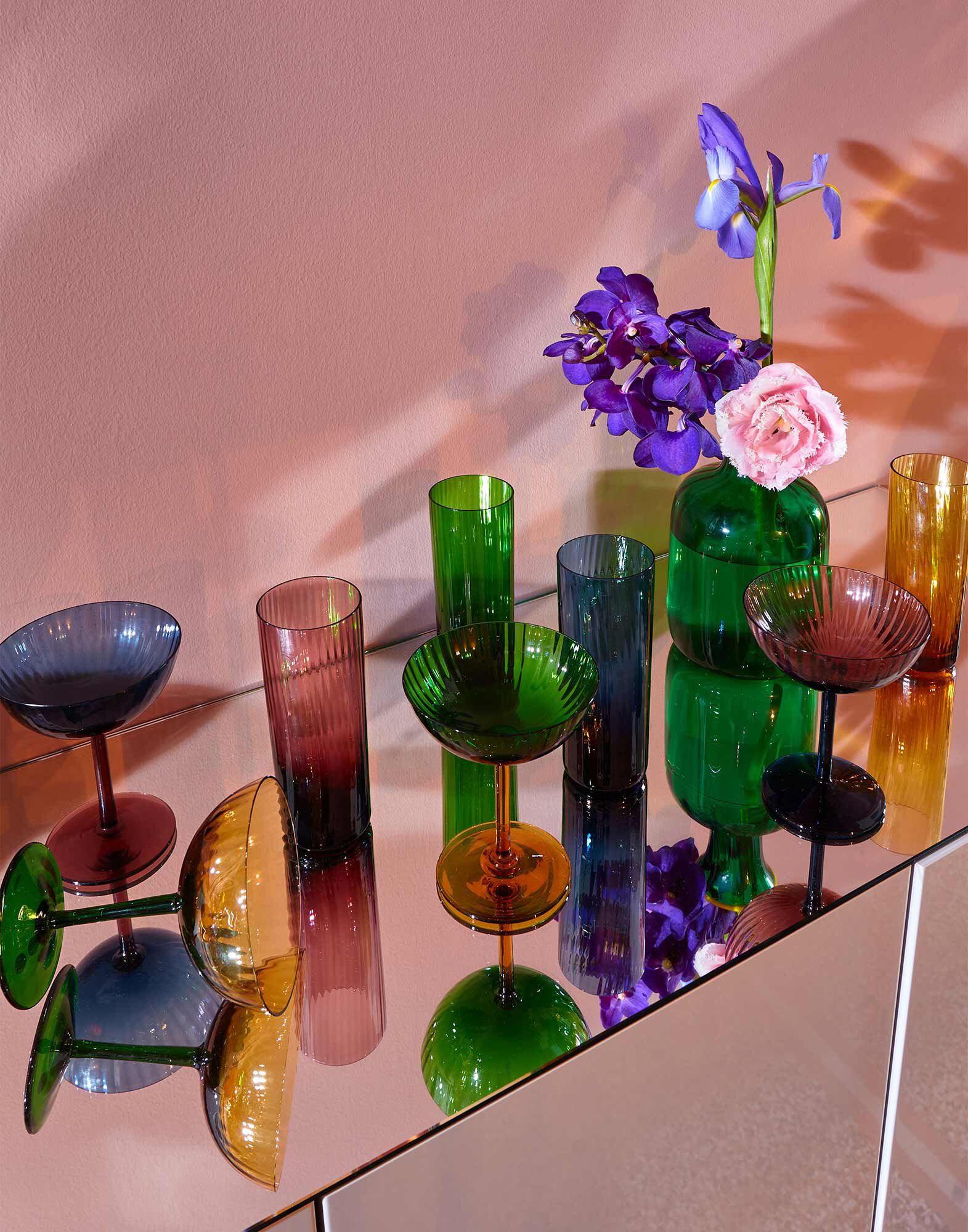 La DoubleJ Champagne Coupe Set of 2 Viola GLA0012MUR001VIO0005