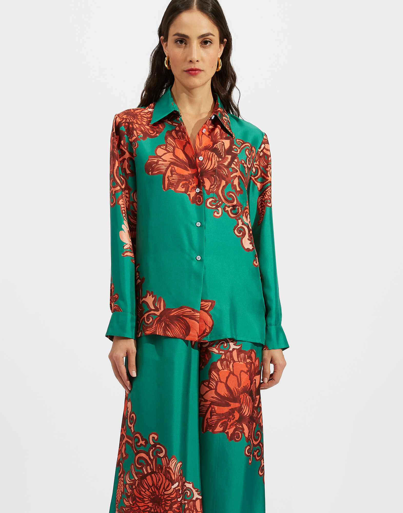 La DoubleJ Boy Shirt Anemone Ghirlanda SHI0001SIL001ANE03GR02