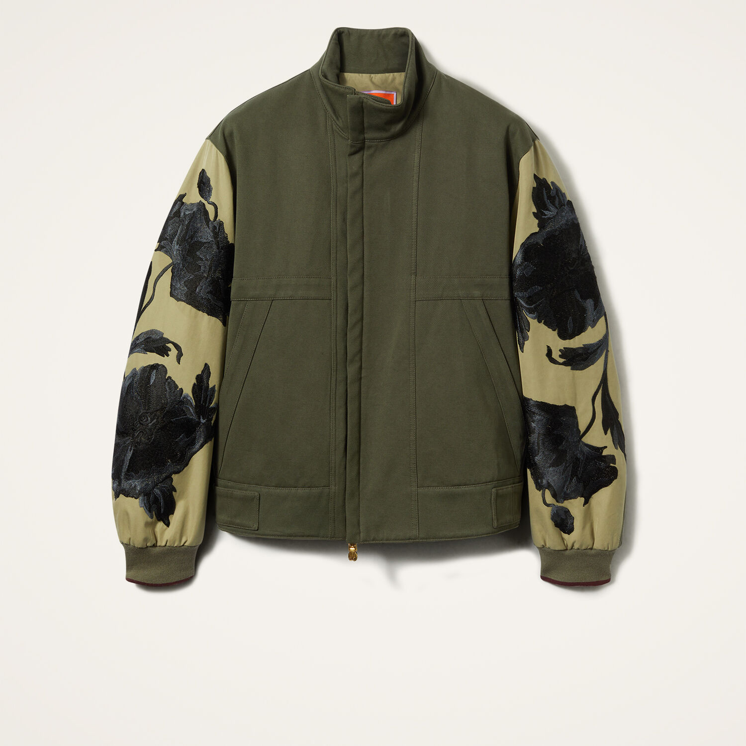 La Doublej Janis Puffer In Solid Camouflage Green