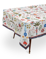 La DoubleJ Large Tablecloth &#40;180X350&#41; White Turning Tulips TBC0003LIN001HLE0024