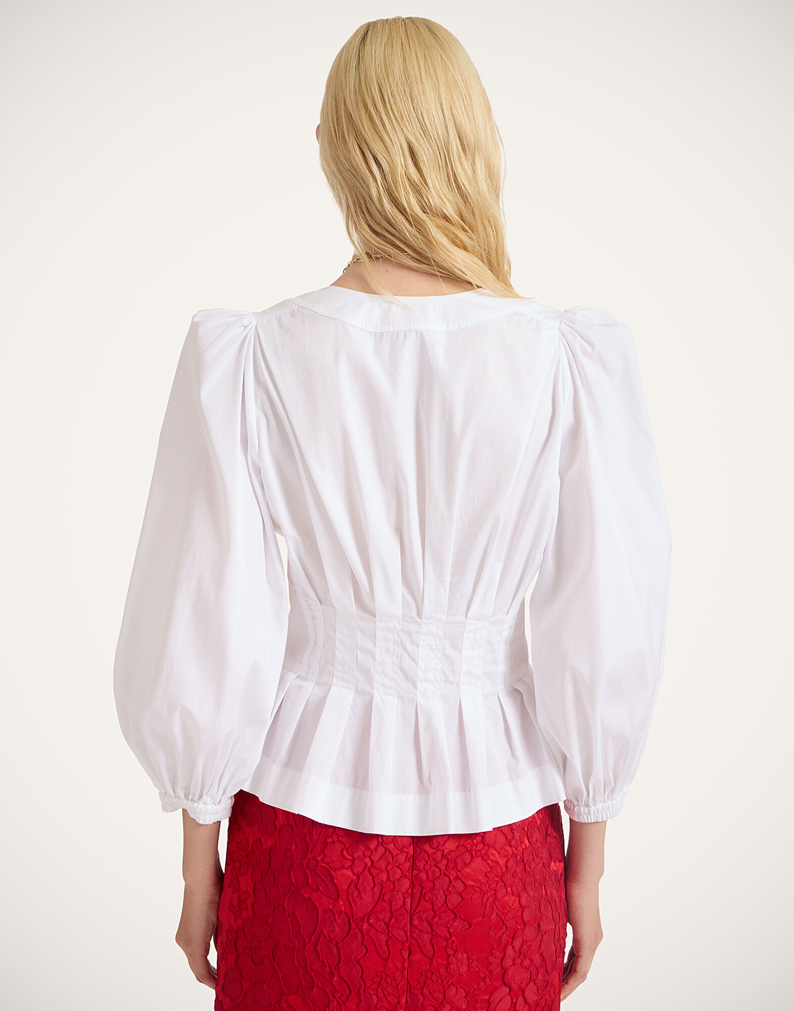 La DoubleJ Primrose Shirt Solid White SHI0122COT064SOLIDWH01