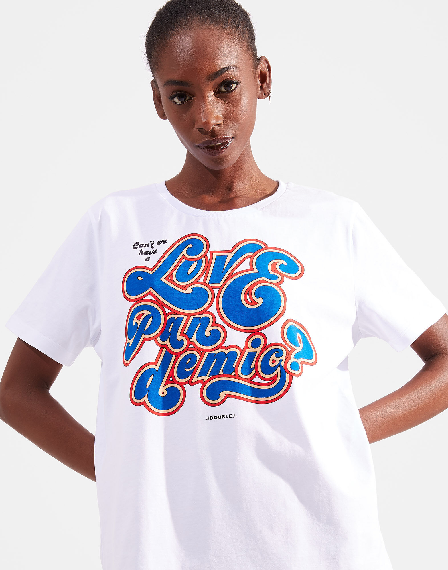 LaDoubleJ Slogan T-shirt Love Pandemic SHI0031JER010SLO0003