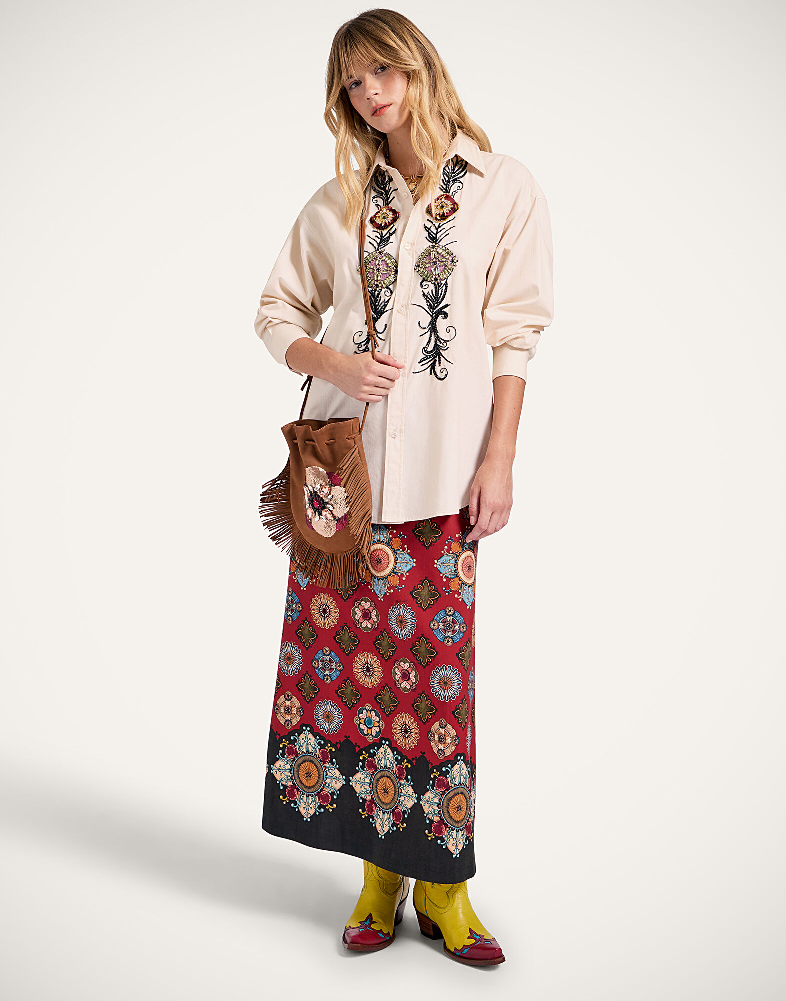 La DoubleJ Big Power Pouch Solid Tan BAG0088LEA016SOLIDBR17